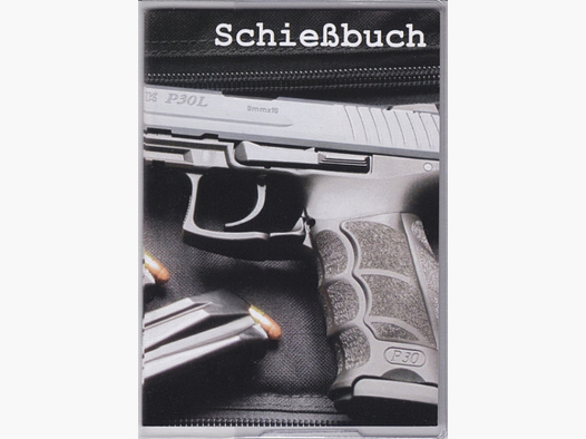 Schießbuch | Schiessbuch für Sportschützen mit PVC Schutzhülle - Motiv Heckler & Koch P30L