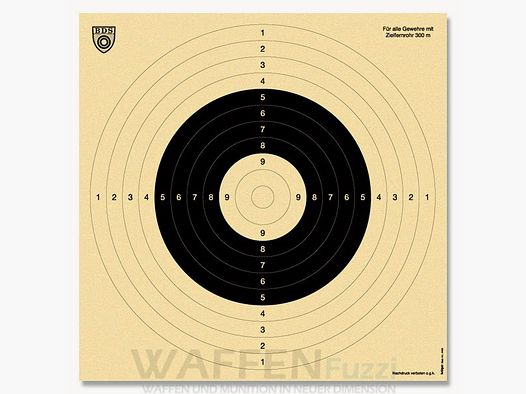 BDS Scheibe Z8 für Zielfernrohrgewehr 300 Meter 50 St. 57x57 cm