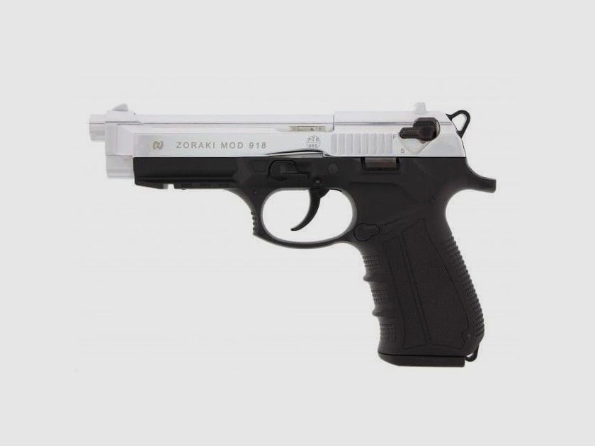 Zoraki 918 pistola de fogueo 9 mm P.A.K. cromada edición especial