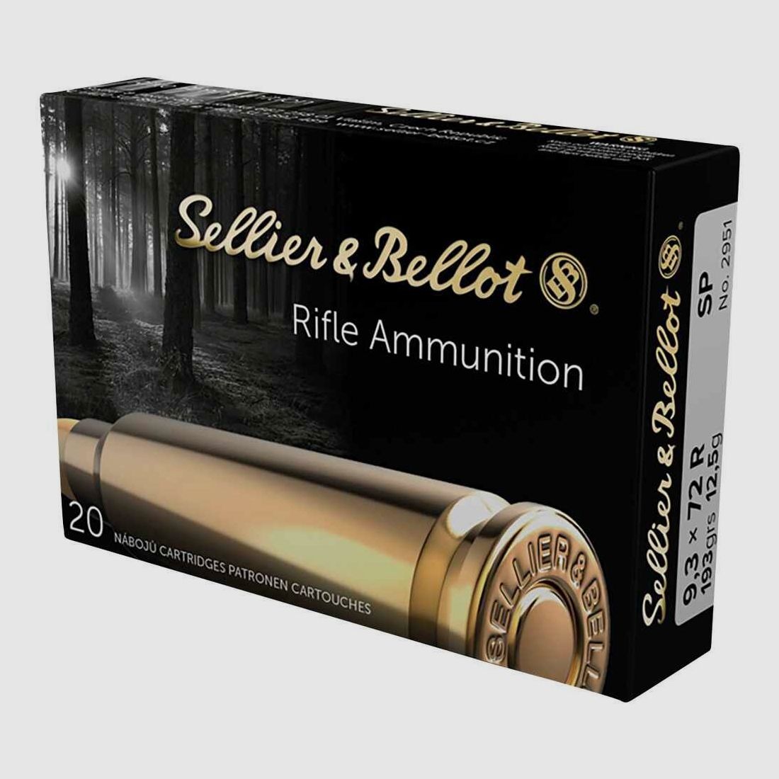 9.3x72 R partial jacket 12.5g/193grs. Sellier & Bellot