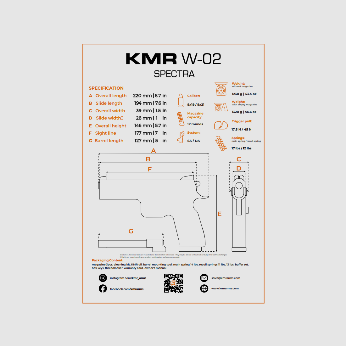 KMR W-02 Spectra OR 9mmLuger | 5" (Inch) | IPSC | semi-automatische pistool, afbeelding 9 van 9