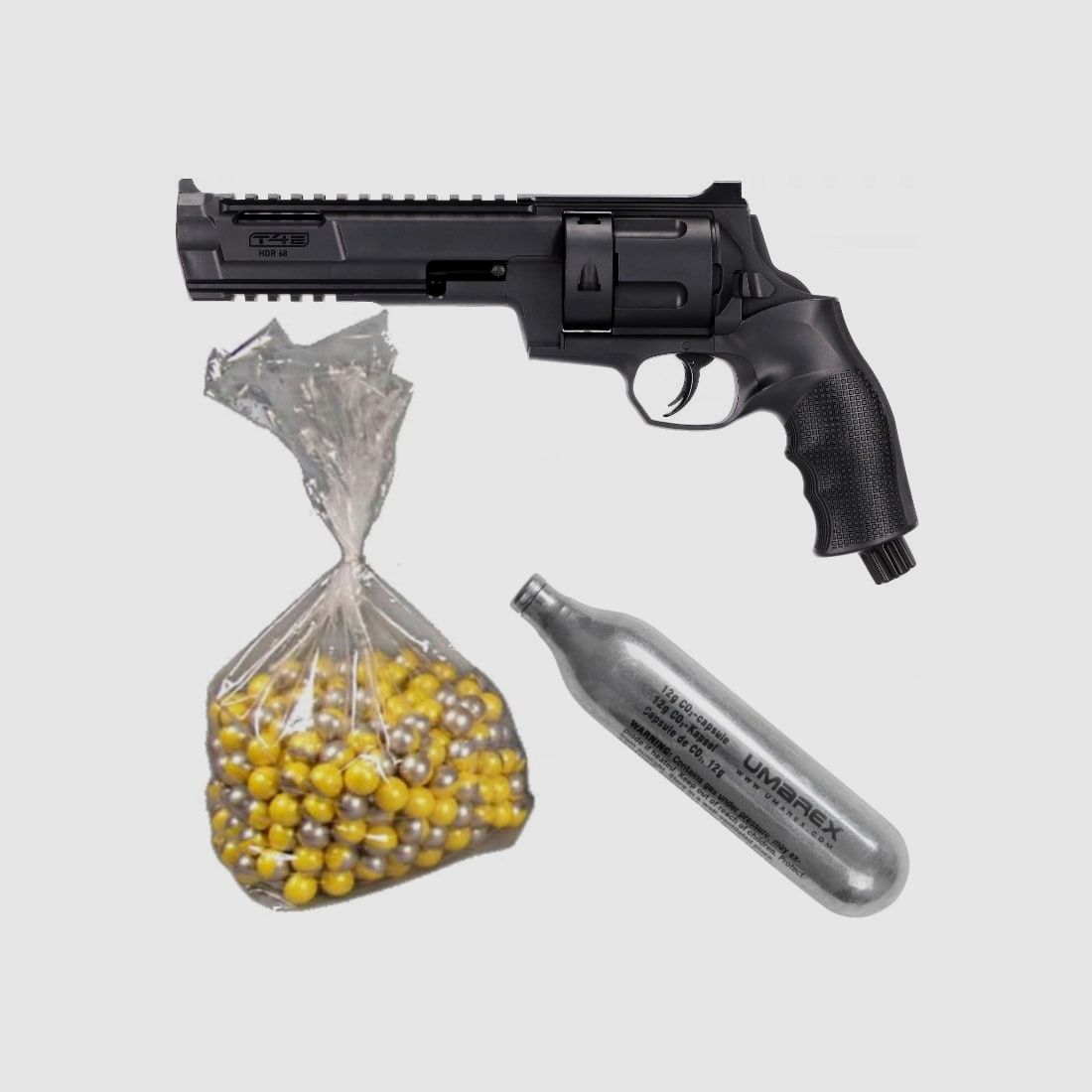 Umarex T4E HDR 68 Paintball Revolver Players Pack (schwarz)