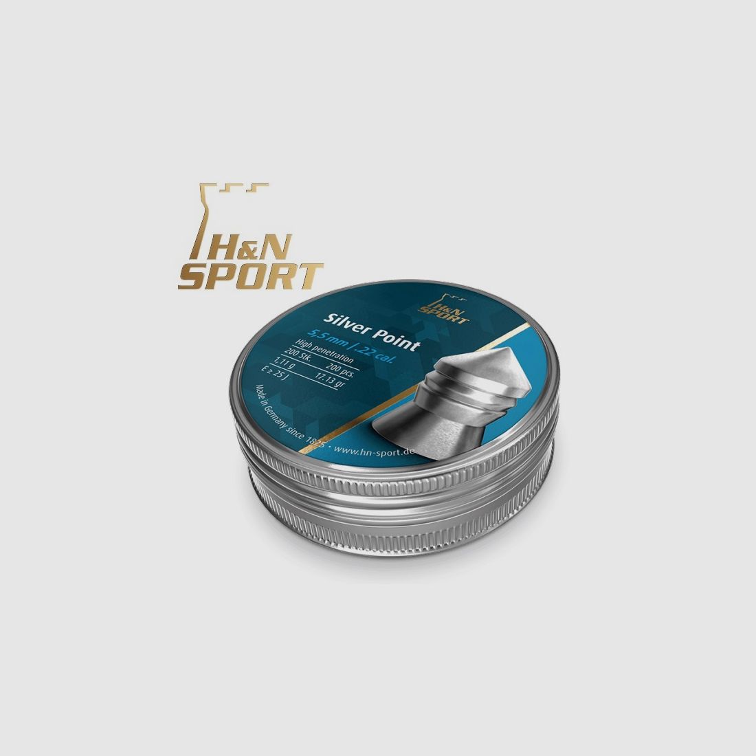 H&N Silver Point Diabolos cal. 5,50 mm. Dose mit 200 Stk. von 1,11 g.
