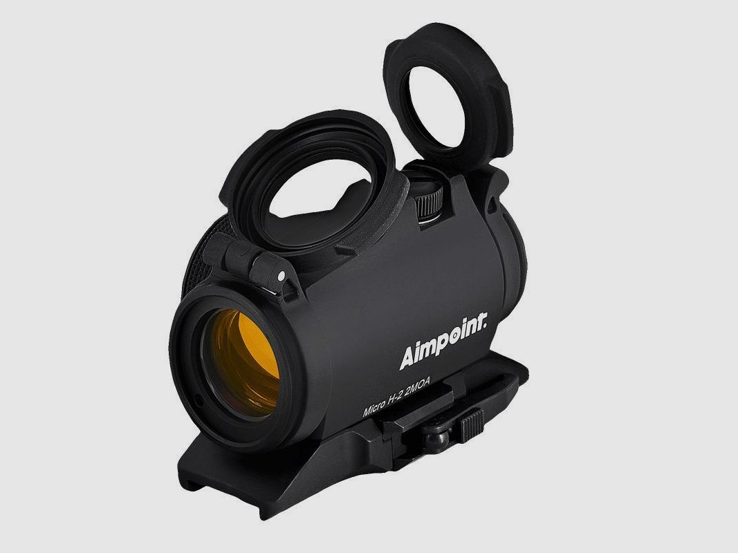 Aimpoint Rotpunktvisier Mod. Micro H-2 2 MOA / Schwarz incl. QD Schiene für Tikka T3/T3X