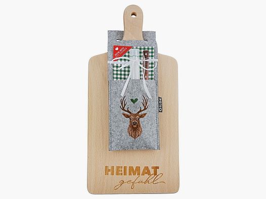 Gilde Holz Schneidebrett Set Heimatliebe