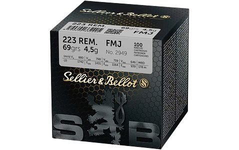 Sellier & Bellot .223 Rem. Vollmantel 4,5g/69grs.