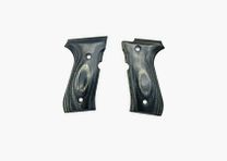 NILL grip panels for Beretta 92F/FS laminated wood, black, smooth