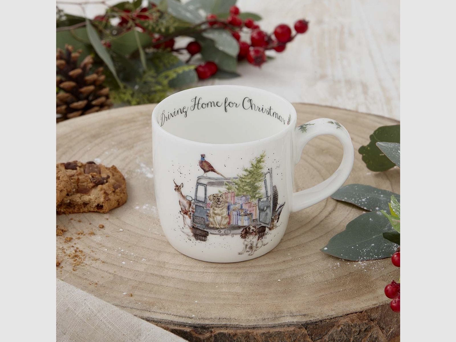 Wrendale Tasse 'Driving Home Christmas' - XMas Tiere