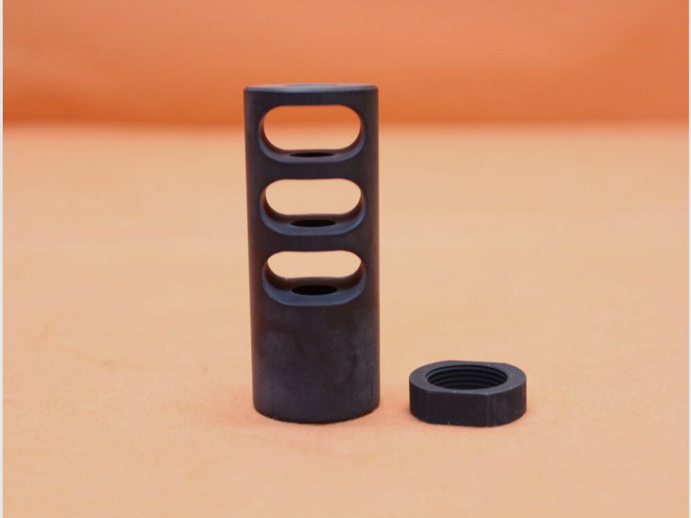 DPMS SR-25: Muzzle Brake/ Comp Miculek 5/8-24 DPMS .308 incl. locking nut (60669) muzzle flash suppressor/ compensator