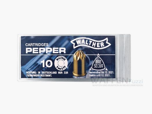 Walther pepper cartridges 9mm revolver 10 shots 120 mg EXTRA STRONG