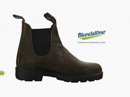 BLUNDSTONE Boot Dark olive suede unisex 1615