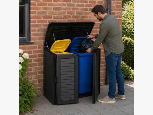 Gartenbox mit 2 abschließbaren Türen 117 x 74 x 110 cm