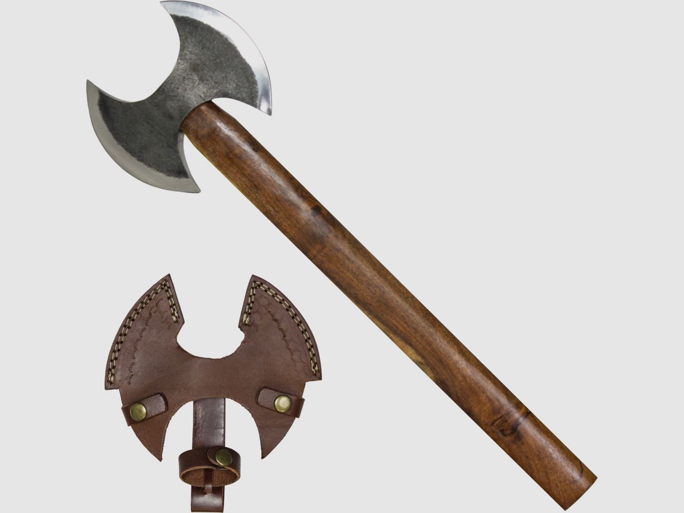 Wikinger Doppelaxt wuchtige Axt mit zwei Klingen Mittelalter