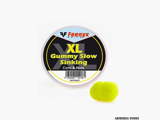 FEENYX BAITS – XL GUMMY SLOW SINKING Corn & Nuts 10MM