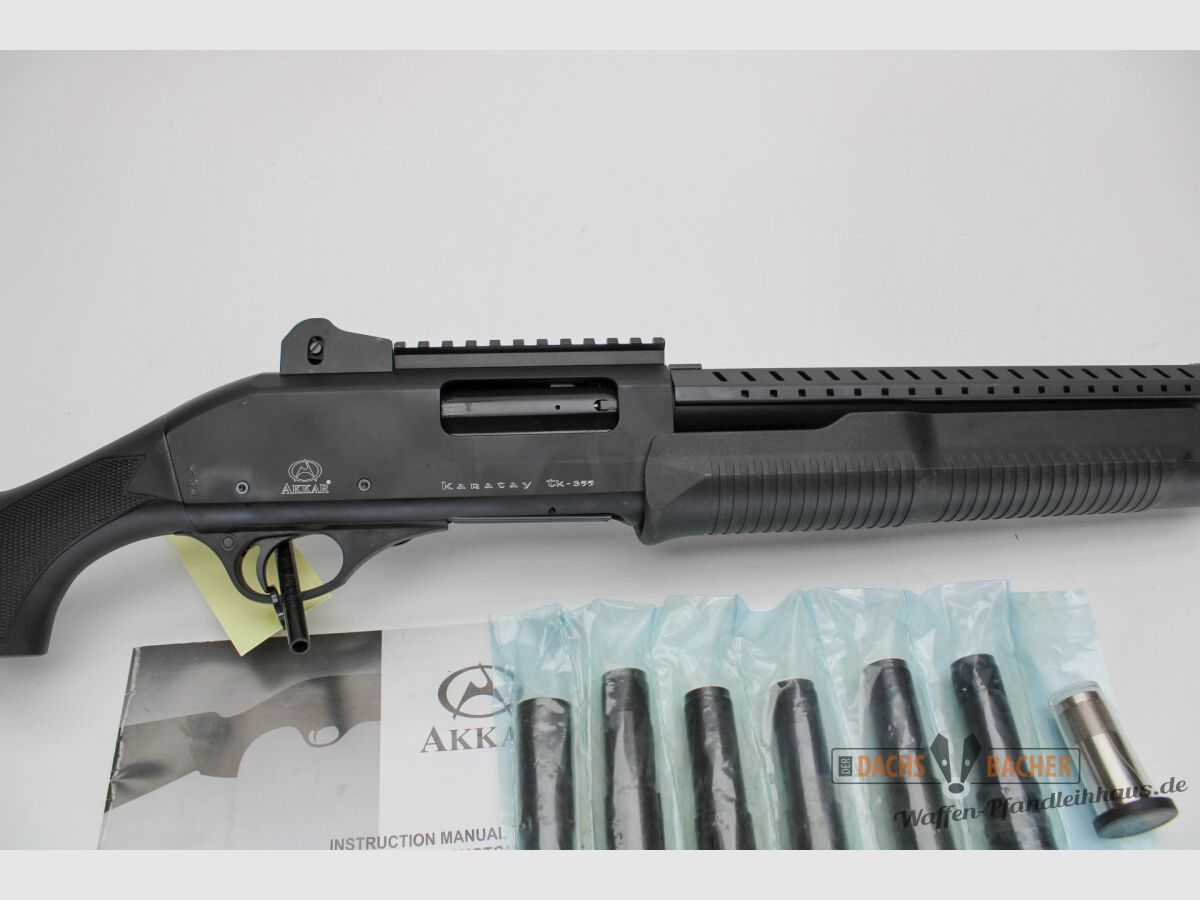 Vorderschaftsrep. Flinte AKKAR TK355 Kal. 12/76 mit komplettem Wechselchokesatz