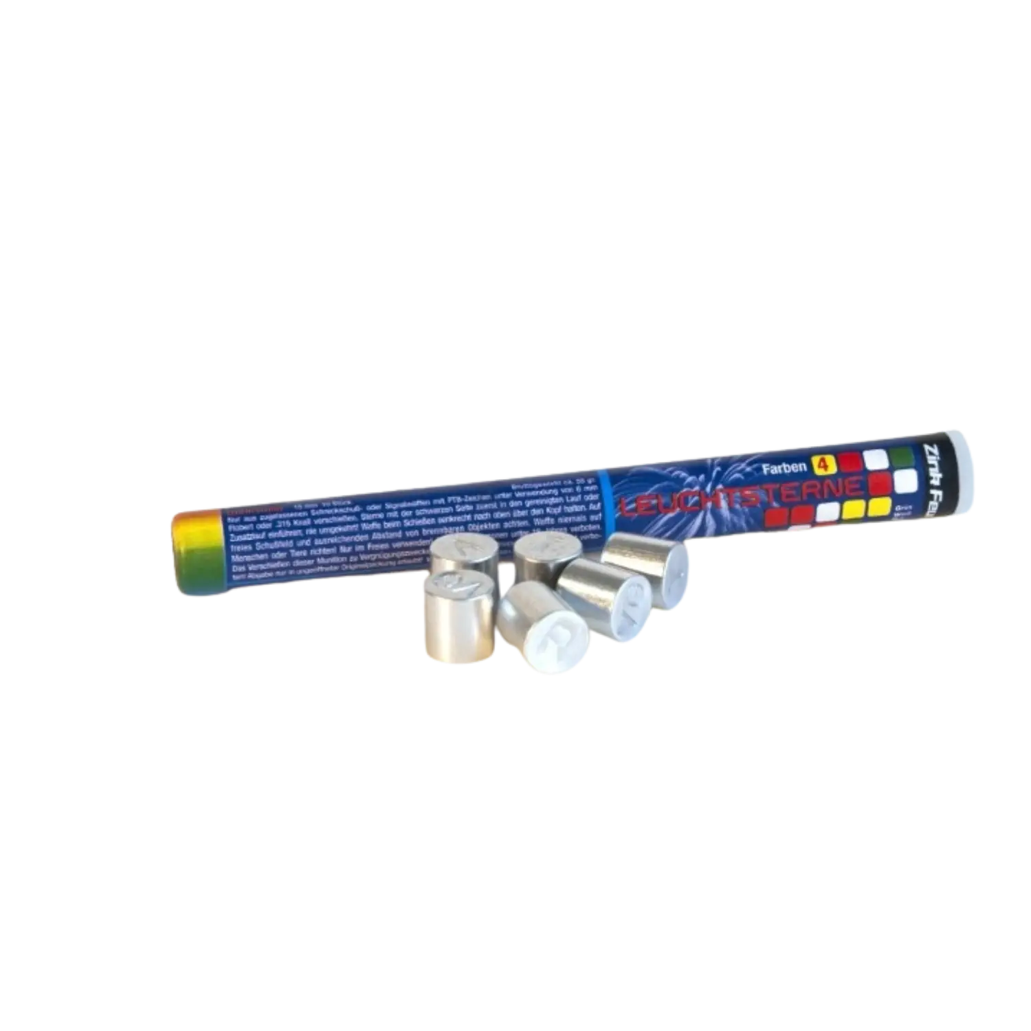 Estrellas de señal de zinc tubo de 10 piezas mezcla de colores intensa