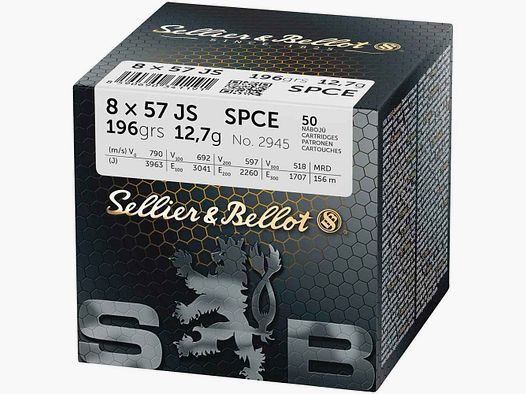 8x57 IS Teilmantel CE 12,7g/196grs. Sellier & Bellot