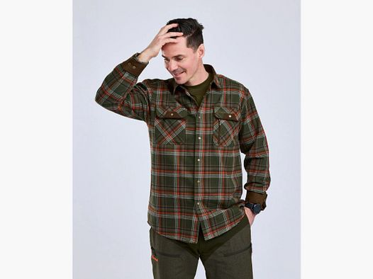 PINEWOOD PRESTWICK EXCLUSIVE overhemd Groen/Oranje