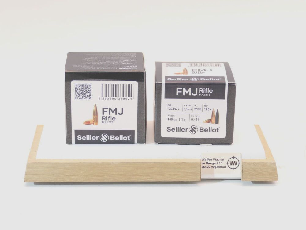 Sellier & Bellot Balas VlmBT 140grs à100 .264 (6,5mm)