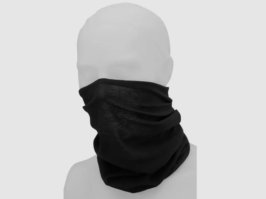 Multifunktionstuch (Schlauchschal) für Kopf, Gesicht, Hals - Einheitsgröße - Schwarz