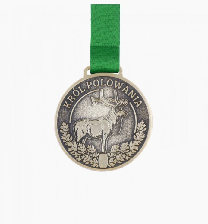 Medal myśliwski ze wstążką Premium Król Polowania - Byk