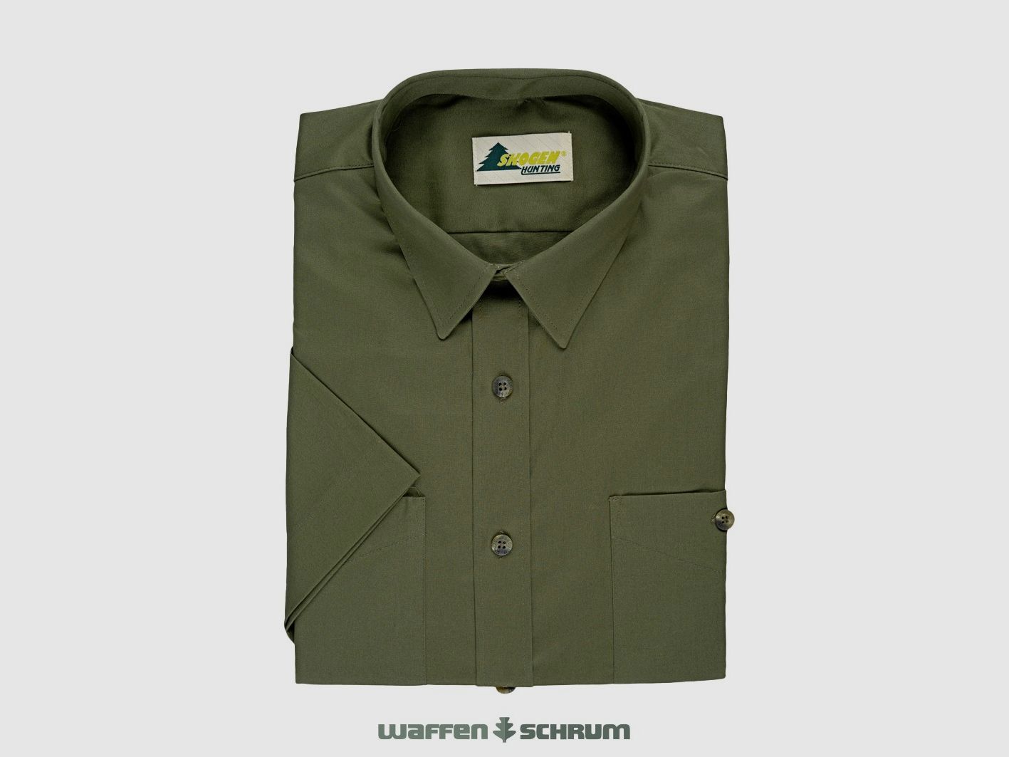 Camicia da caccia Skogen a maniche corte oliva