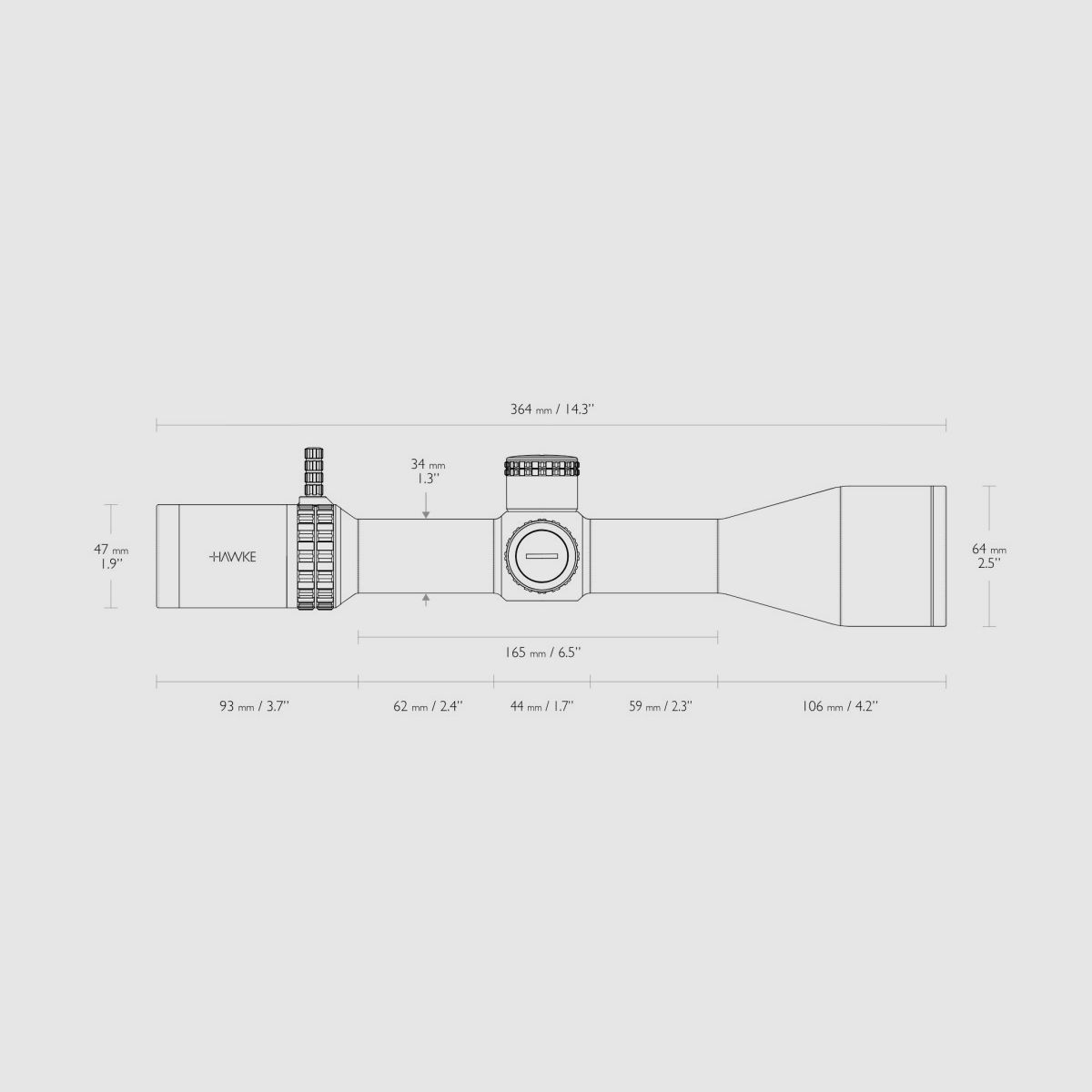 Hawke Vantage HD 34 FFP 5-25x56 SF Mil Pro II, Bild 3 von 3