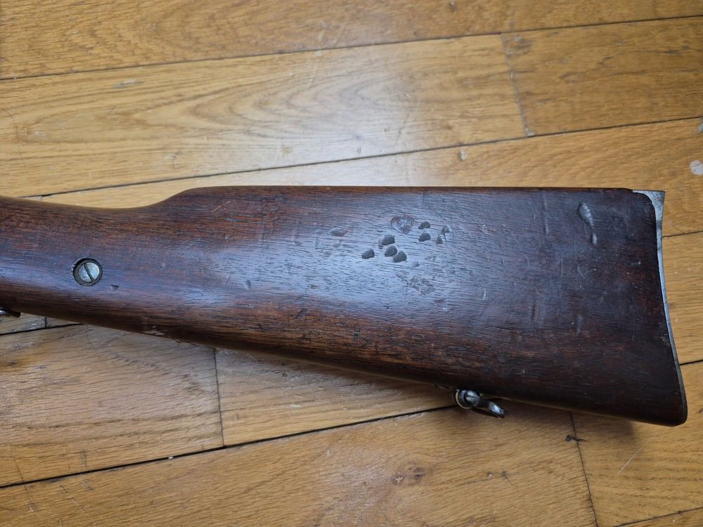 Sehr schöner und sehr seltener Spencer 1860 New Model – Kal. 56-50 – Herstellung Spencer Boston 1868 – Waffe der Francs-Tireurs und der Legion 1870-1871 – Sehr selten als Gewehr (1000/5000 Exemplare New Model) – TBE ++, Bild 34 von 41