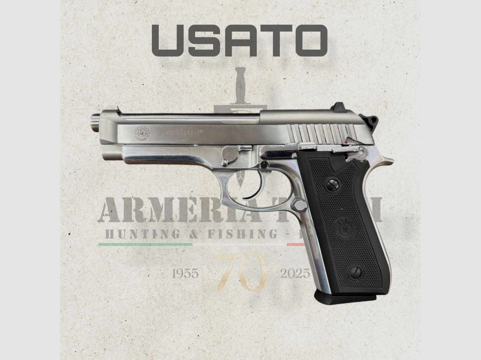 GEBRUIKT – PISTOOL – TAURUS MOD. PT 92 AFS kal. 9×21, afbeelding 1 van 3