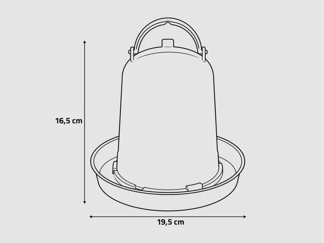 Tränke 1,5L + Futterstation 1,5kg - mit Griff, Bild 5 von 7