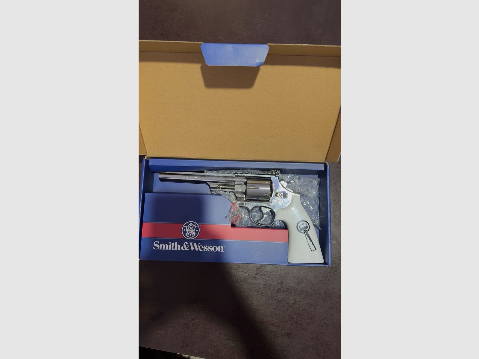 Smith & Wesson 629 Vertrouw me 6" NKL-WHT CO2 Revolver 4,5mm