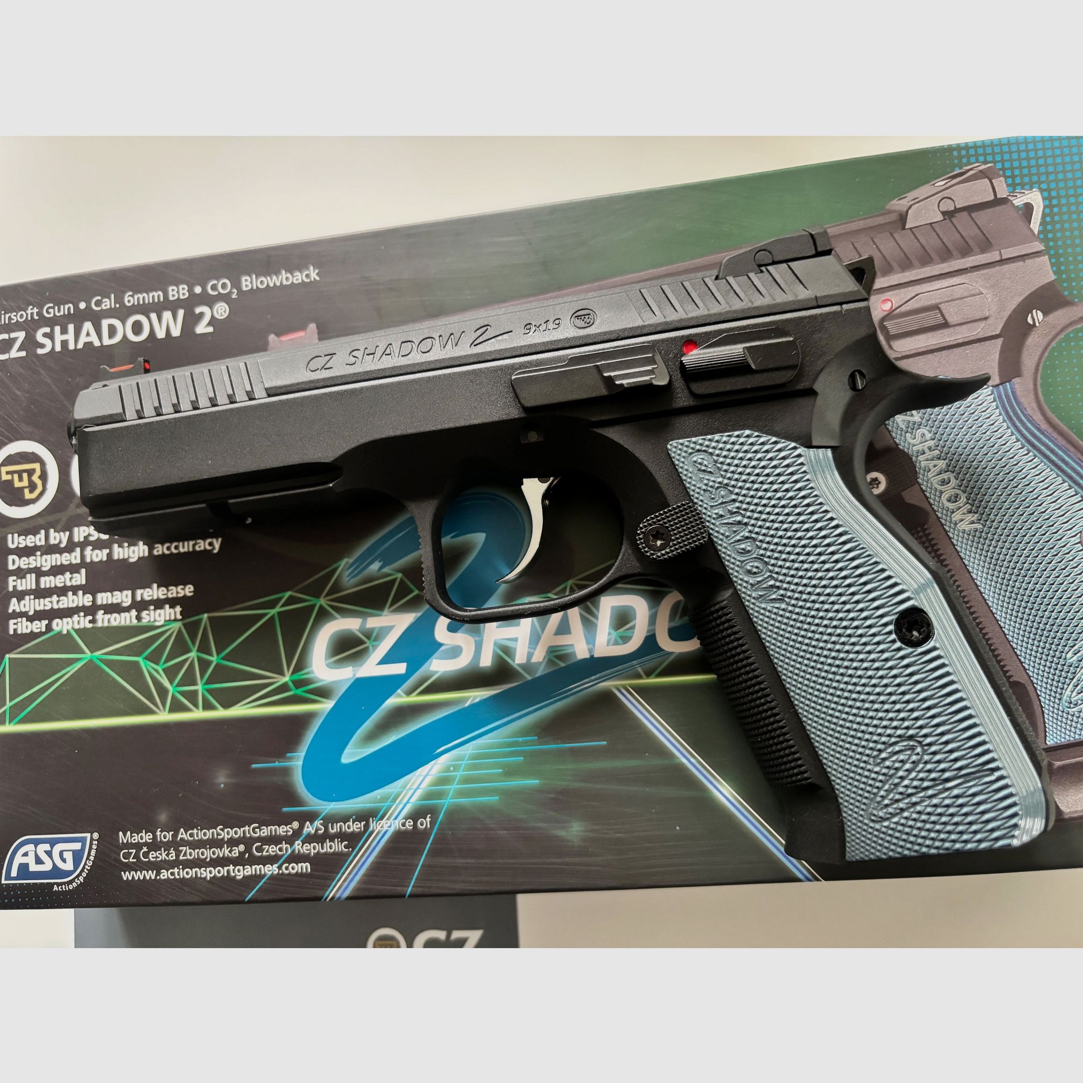 ASG CZ Shadow 2 Airsoft 6mm BB Blowback comme neuf, image 2 sur 4