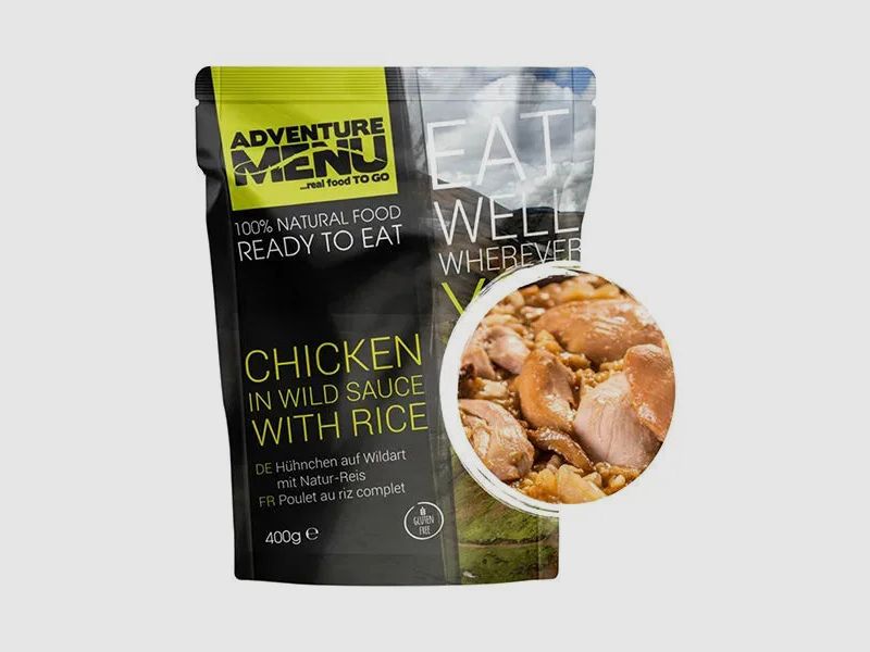 Adventure Menu Hühnchen auf Wildart mit Reis