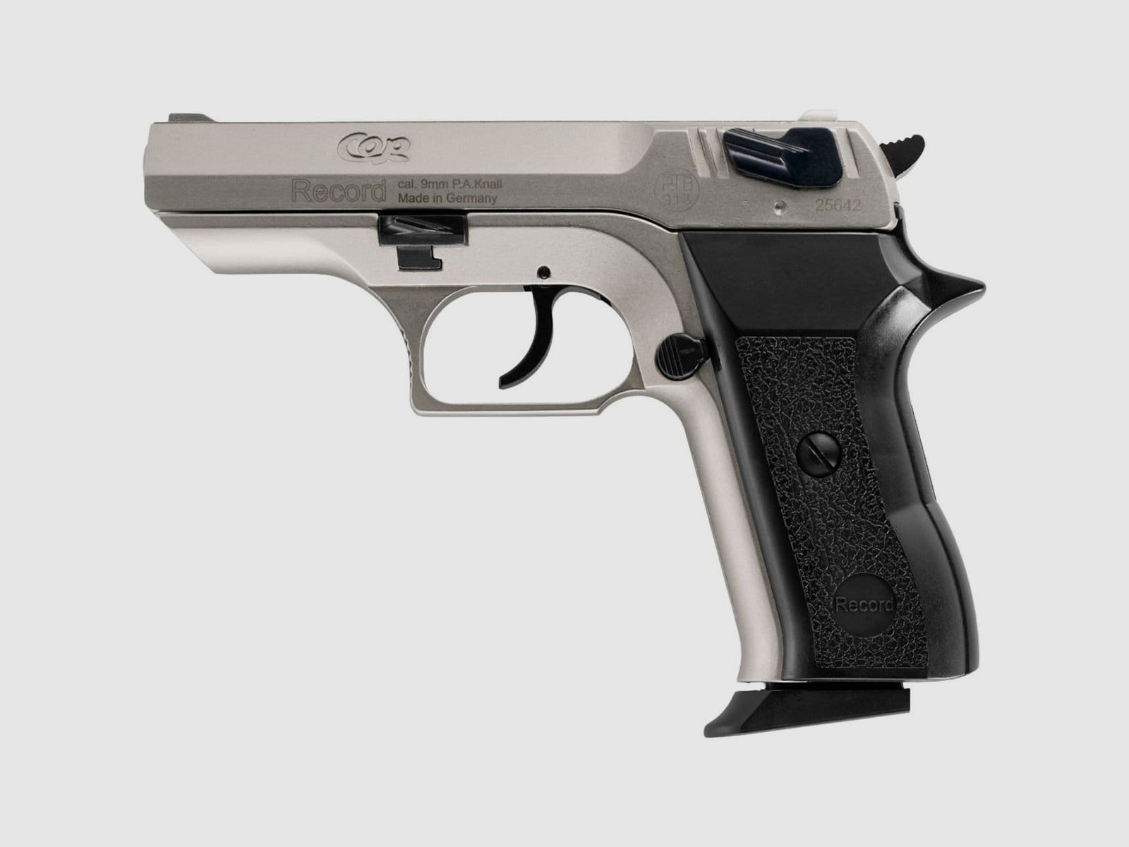 Record COP Schreckschuss Pistole 9 mm P.A.K vernickelt