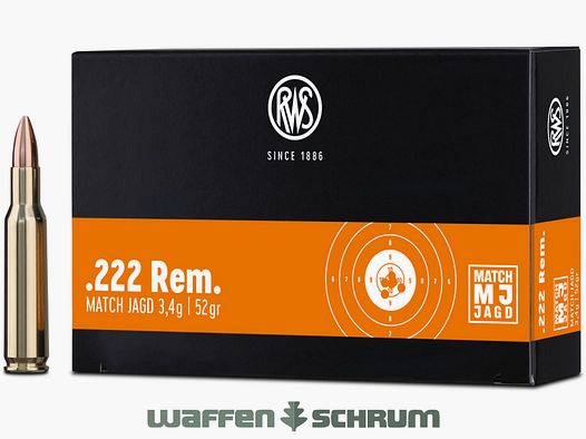 RWS .222Rem Match-Jagd 3,4g - 52gr.