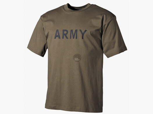 T-shirt, printed, "Army", olive