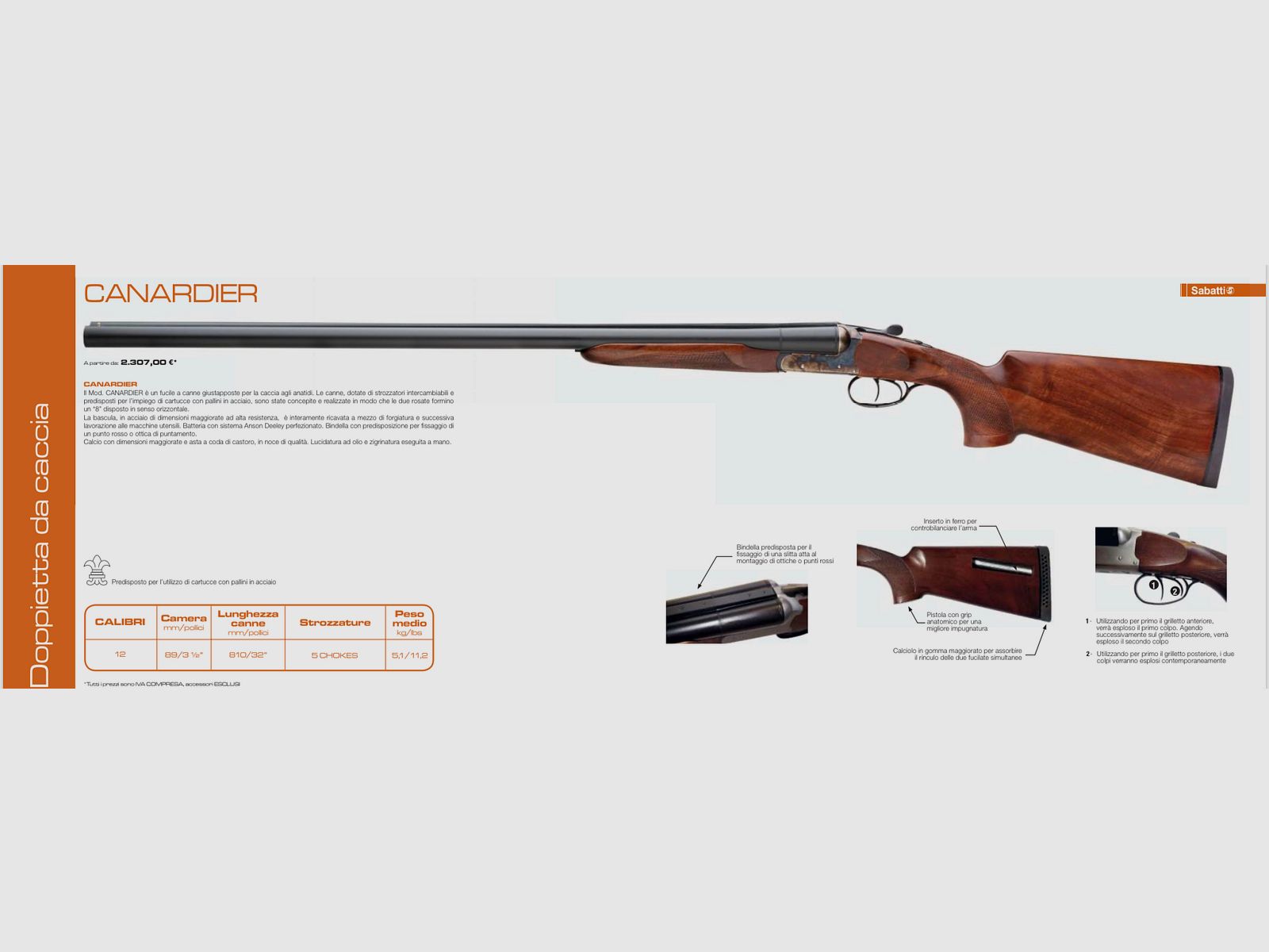SABATTI / BOLT ACTION GEWEER – OVER-UNDER – PARALLEL / ALLE MODELLEN, afbeelding 16 van 17