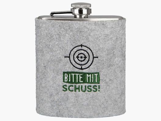 AKAH Flachmann BITTE MIT SCHUSS