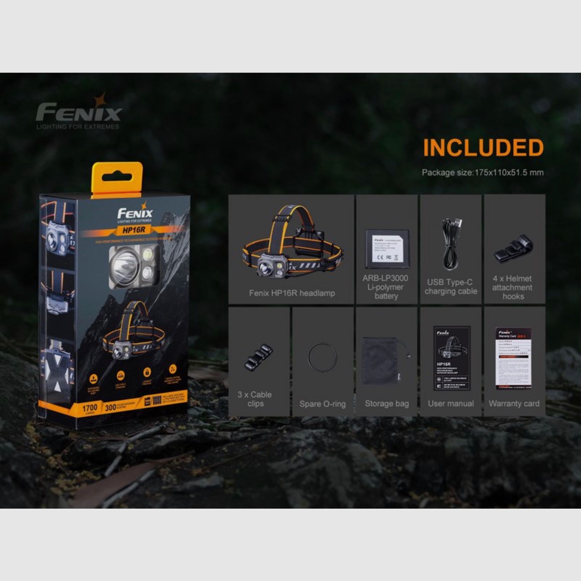 Fenix FEHP16R LED Stirnlampe P16R 1700 Lumen