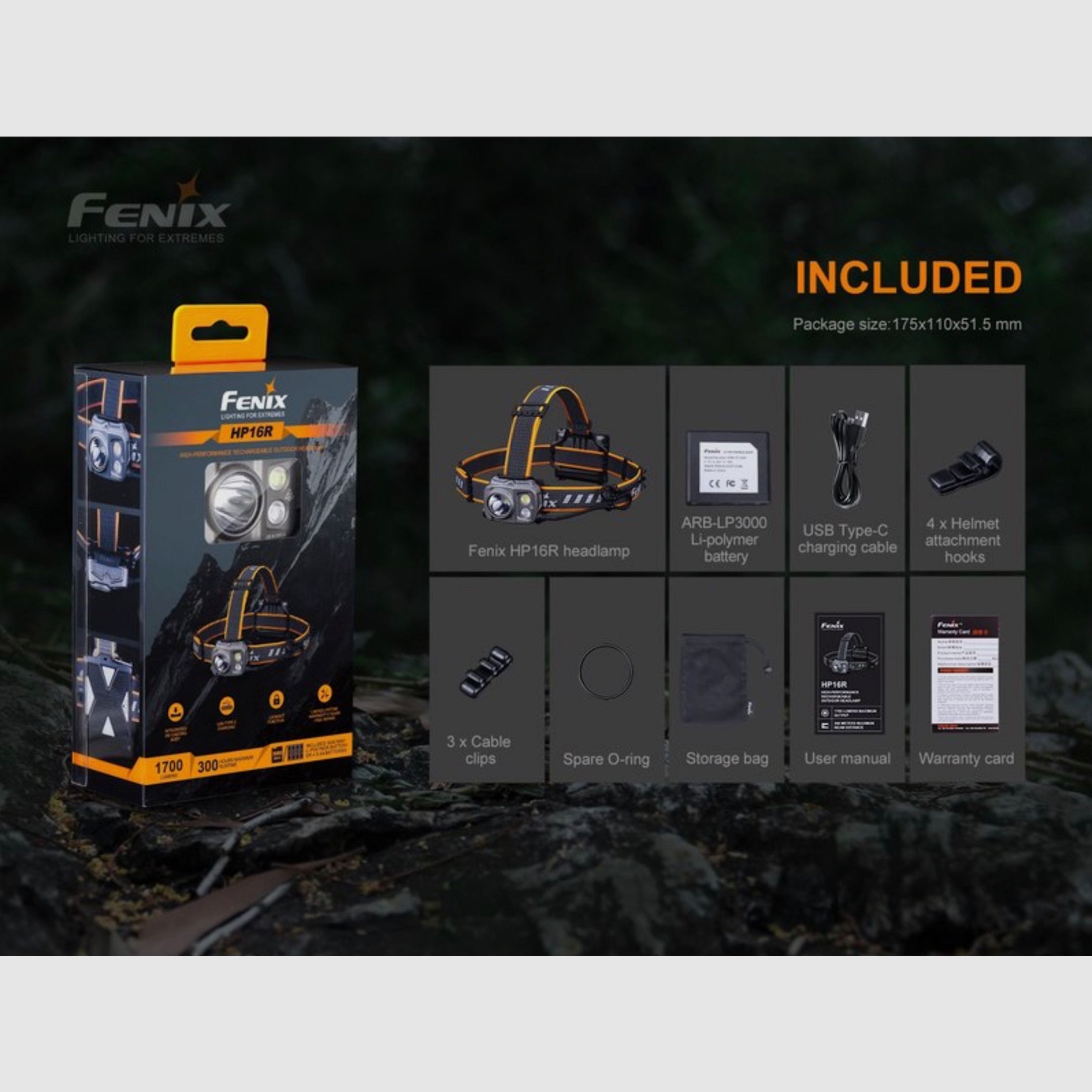 Fenix FEHP16R lampada frontale LED P16R 1700 lumen