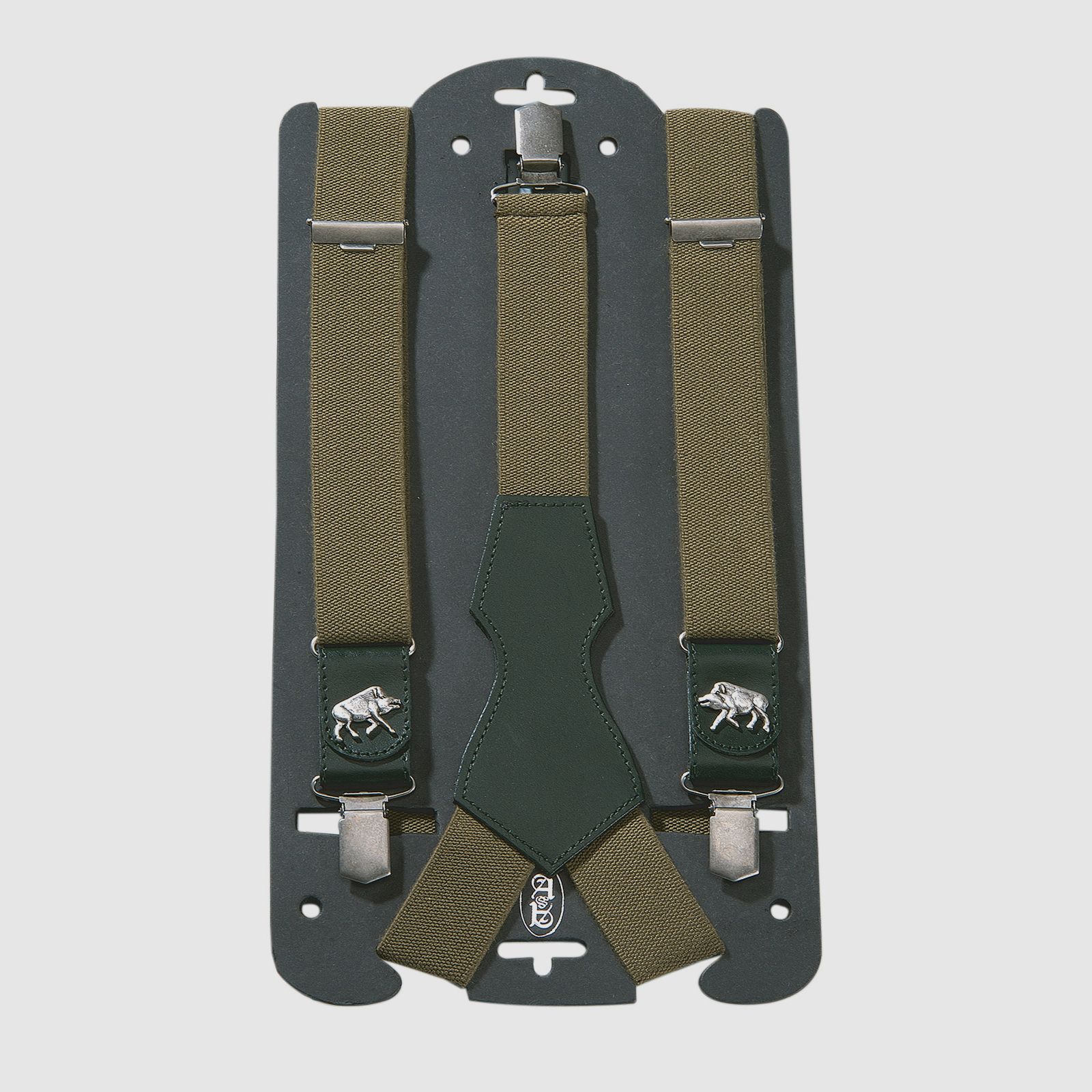 Hosenträger mit Leder Sau