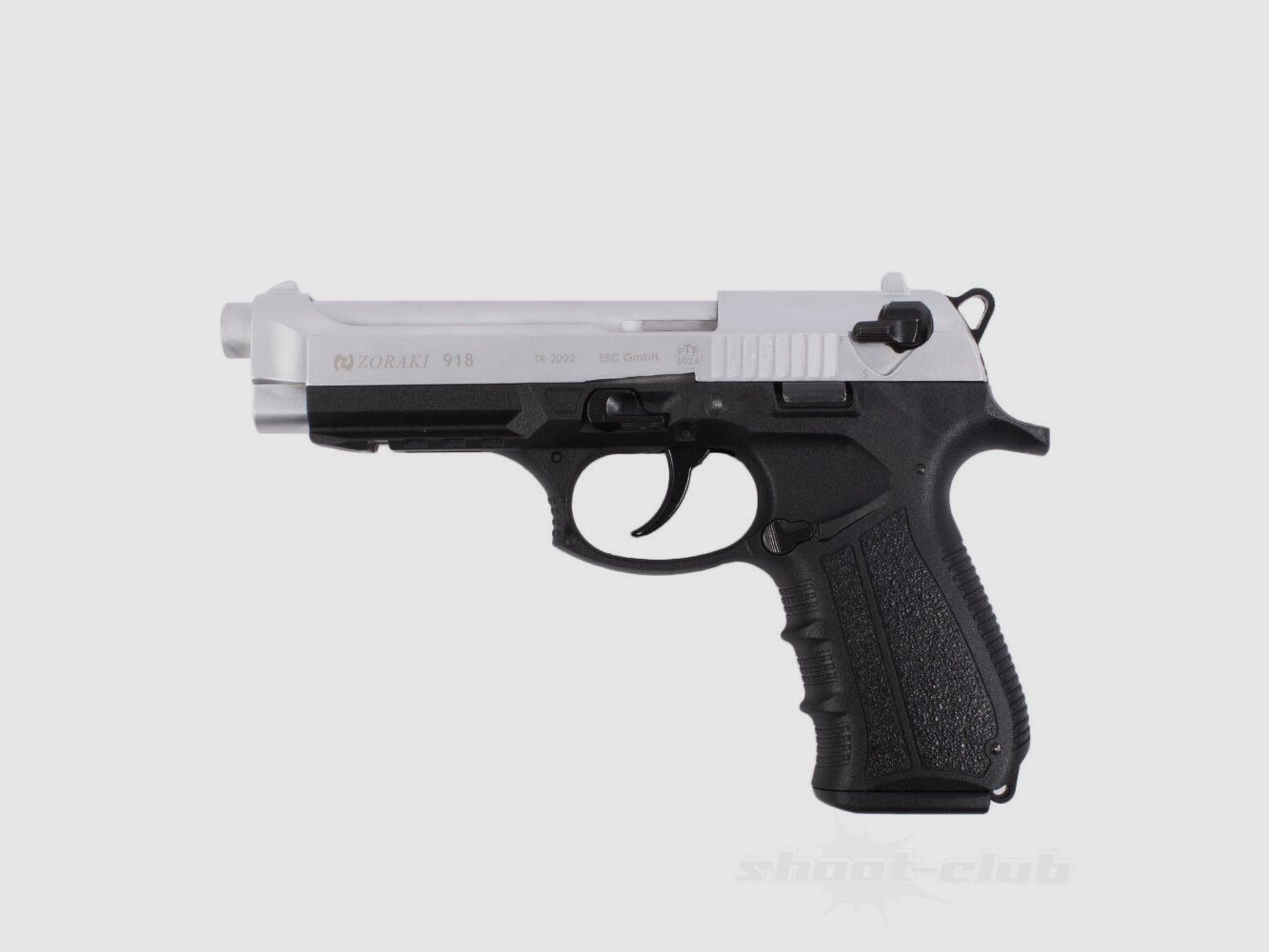 Zoraki 918-P Schreckschusspistole Matt Chrom 9mm Platzpatronen