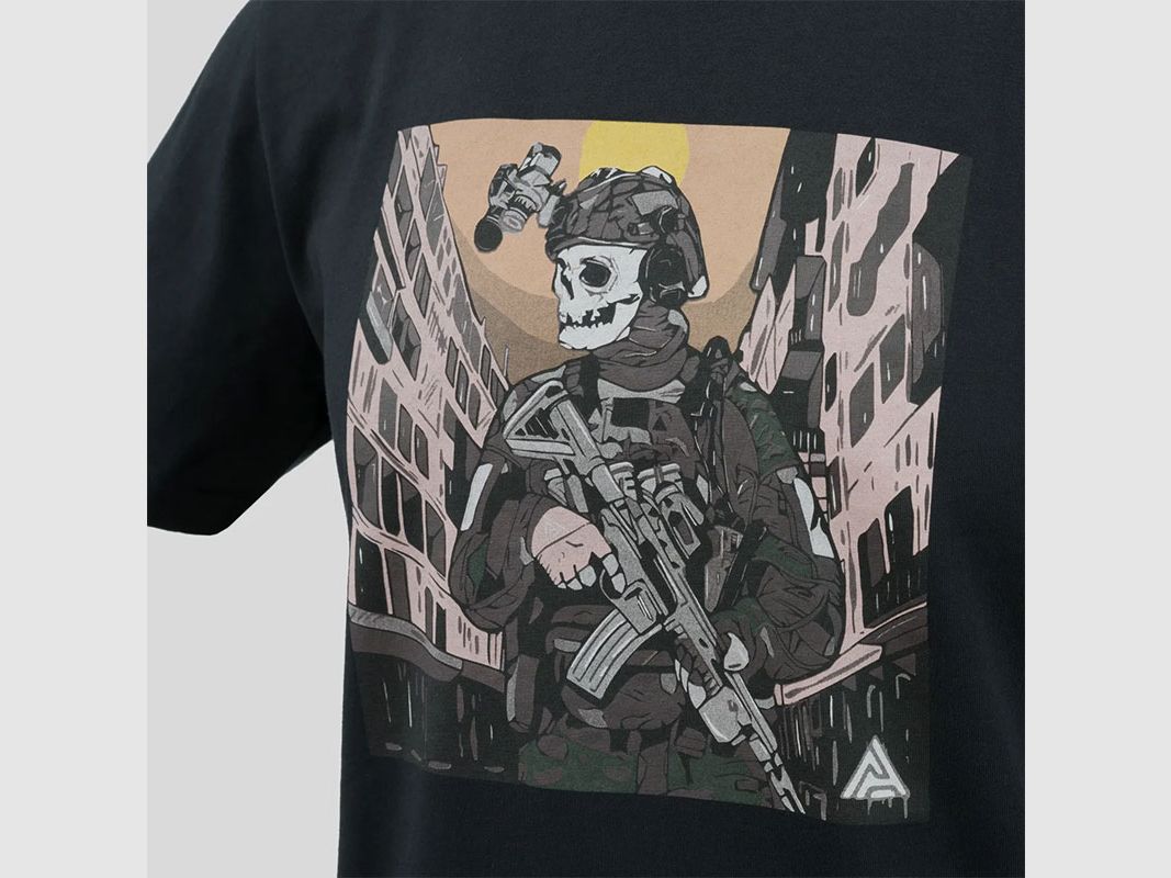 DIRECT ACTION – T-SHIRT DA SKELETON | Baumwolle | Schwarz, Bild 3 von 6