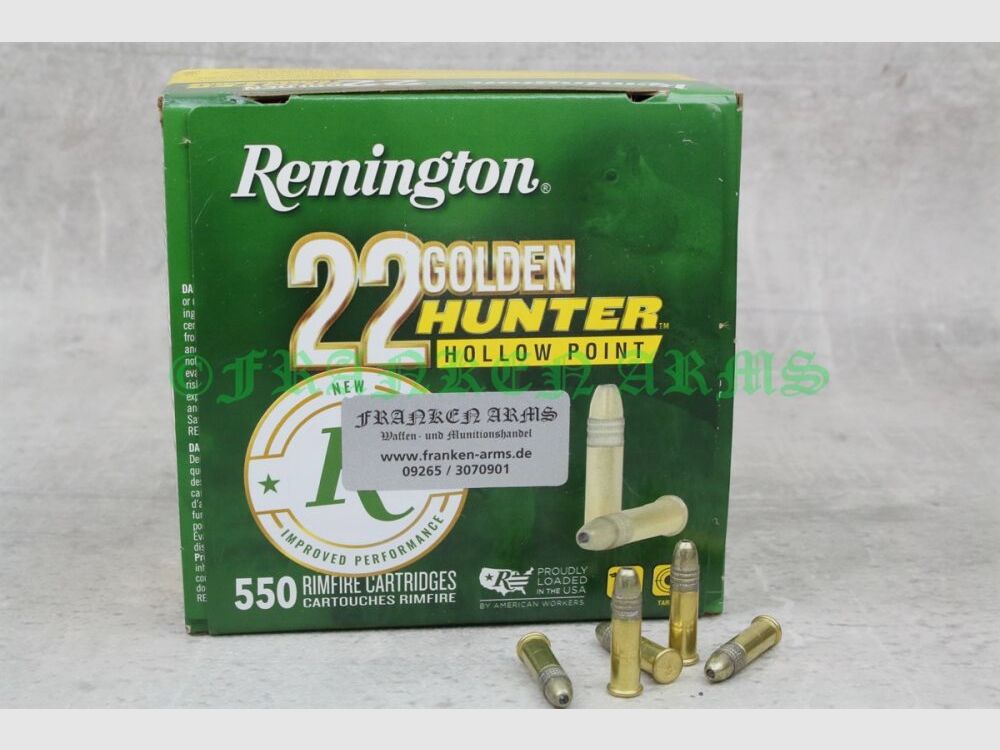 Remington Golden Hunter .22lr Plated HP 40gr. 2,6g 550Stück