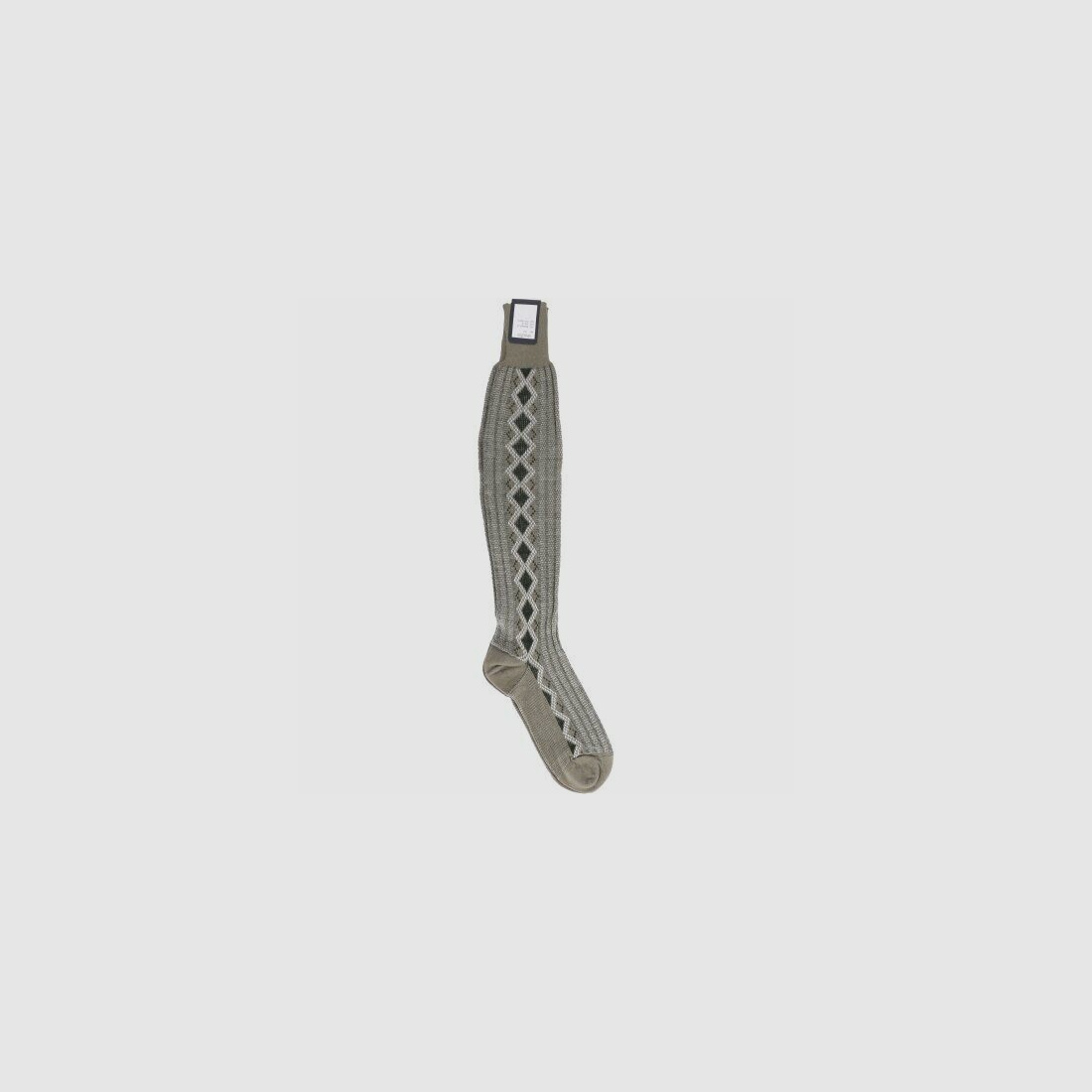 Karcher + Lessle Kniestrümpfe Strick grau-grün meliert UK 12,5 / 45