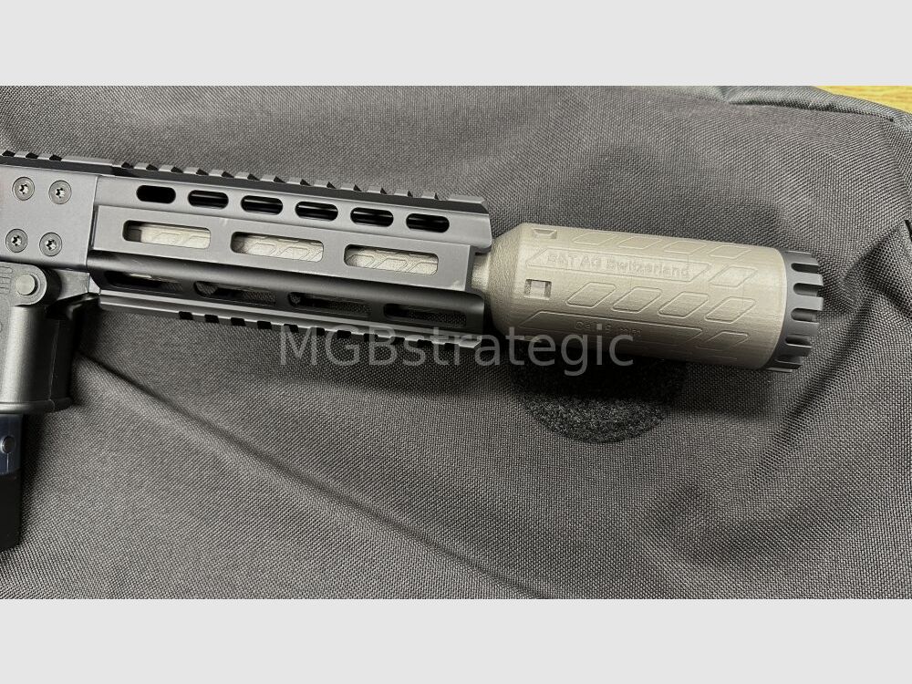 B&T AG halbautom. Büchse 9mmLuger GHM9 SD DE mit Integralschalldämpfer = Schallabsorberwaffe // bei uns mit H&K Riemen