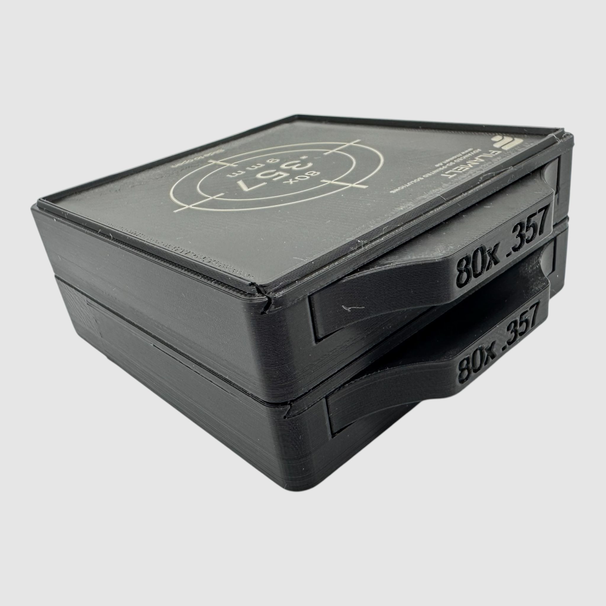 Diabolo-Box für 80x .357 / 9 mm – Praktisch, stapelbar, wiederverwendbar. Matchbox