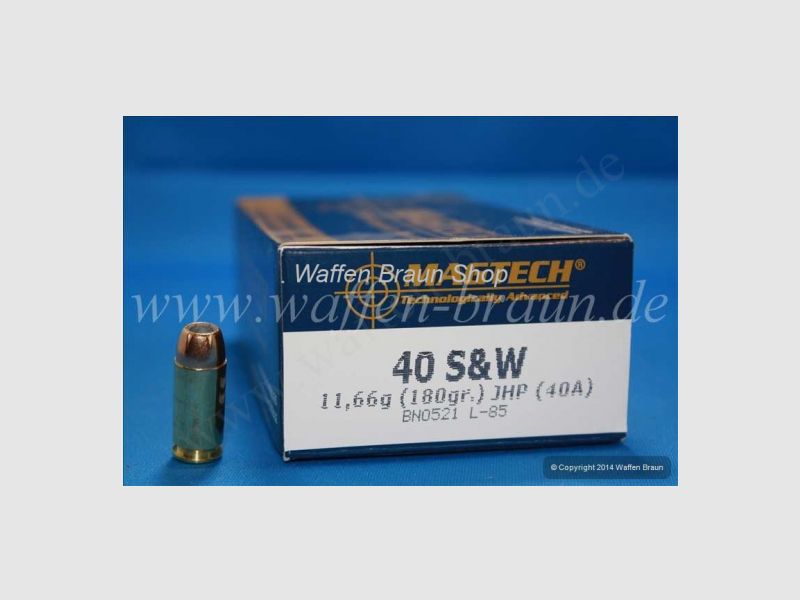 Magtech 40S&W JHP 180GRS A50 #40A