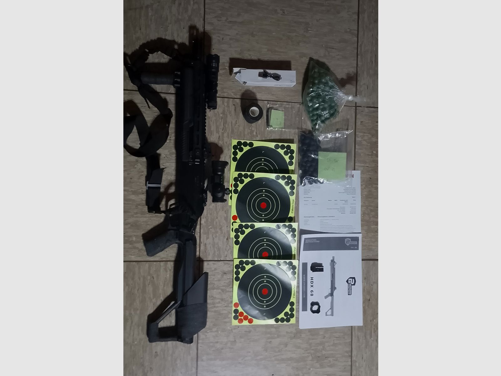 T4E RAM Shotgun Hdx68 Set Pumpgun cal .68 Zielfernrohr Tragegurt Paintballs Kit neuwertig