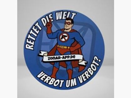 VDB Fan-Artikel Waffenverbotszonenmann Patch Zonar-App (6,5cm)
